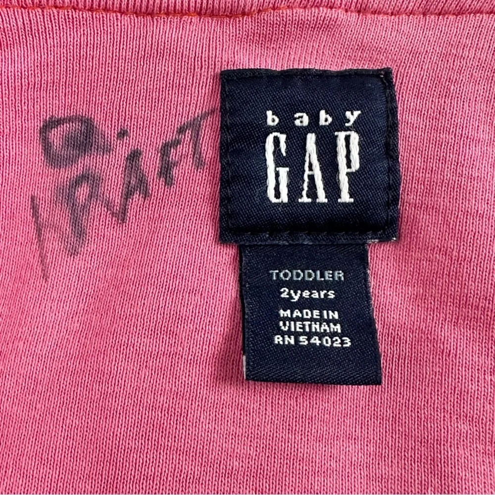 BABY GAP girls orange and pink flower windbreaker - size 2T